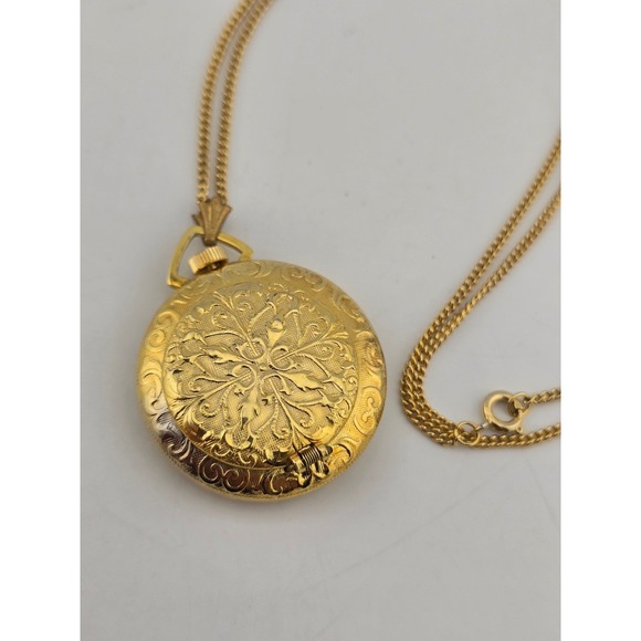 Vintage CustOmeTime Swiss Made Pocket Watch Pendant